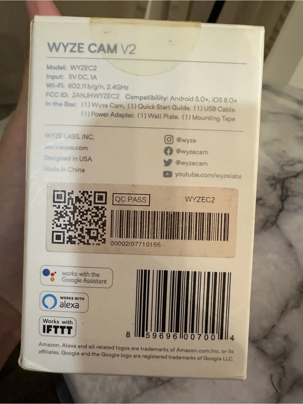 Wyze Cam Indoor WiFi Camera - White and Black Accents